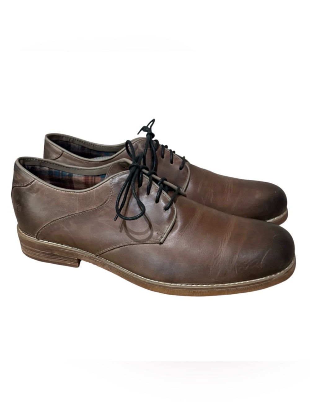 Bed|Stu Luz Men’s 11.5 US Shoes Leather Rustic Brown Casual Lace Up Oxford